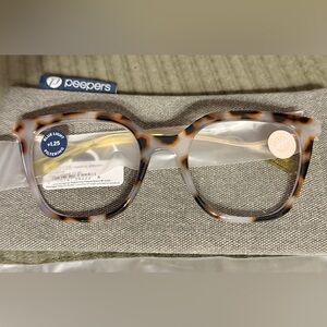 Peepers Brown Tortoise Blue Light Reading Glasses +1.25 (Blue Light)